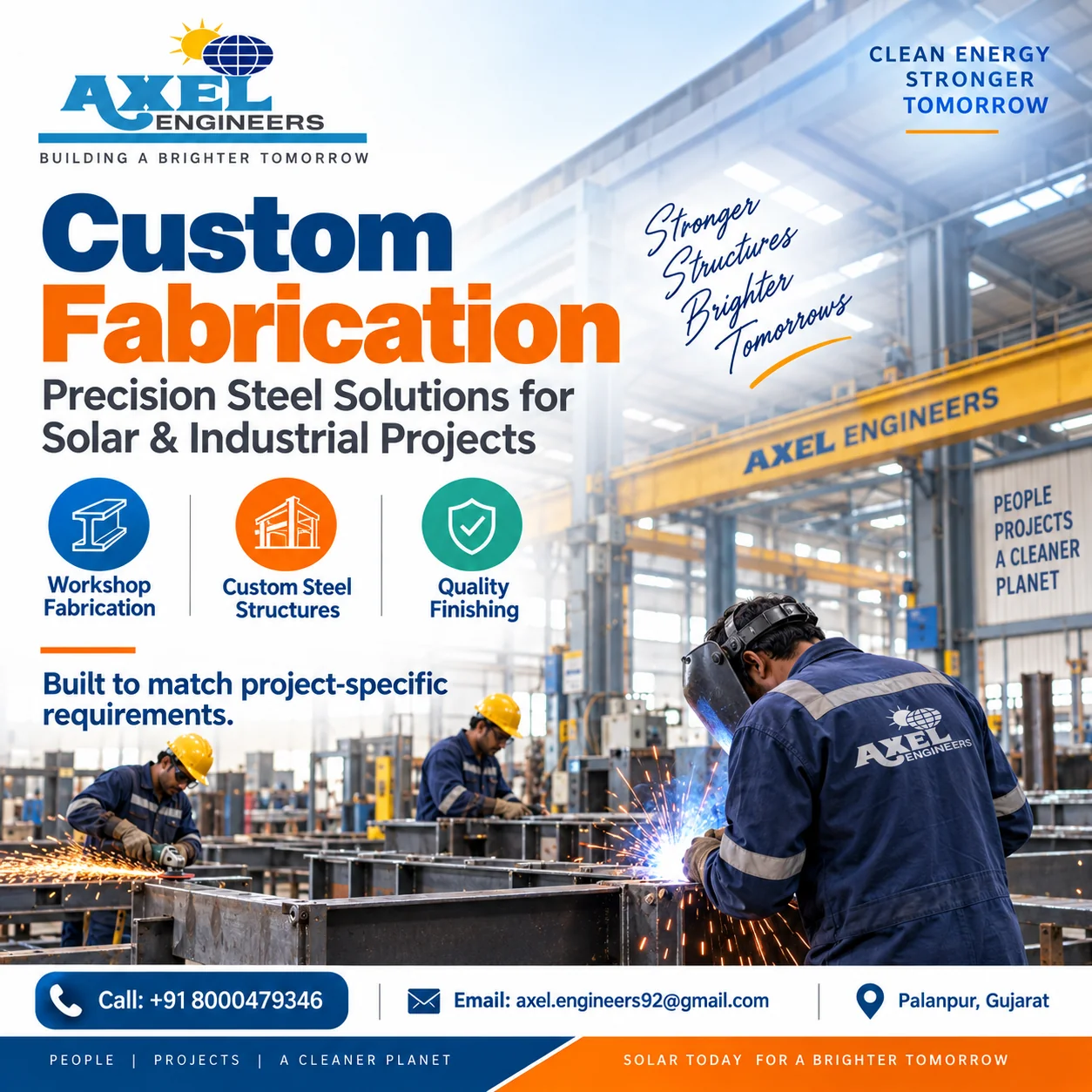 Solar MMS & Steel Structures — illustrative promotional graphic
