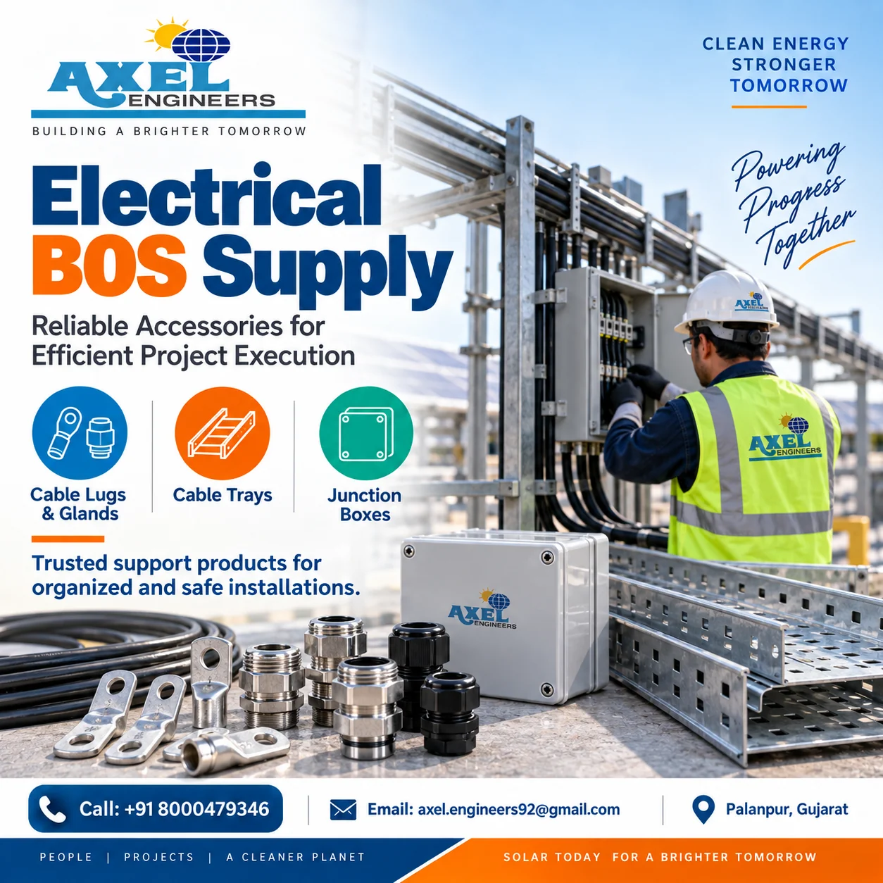 GI / HDG Cable Trays — illustrative promotional graphic