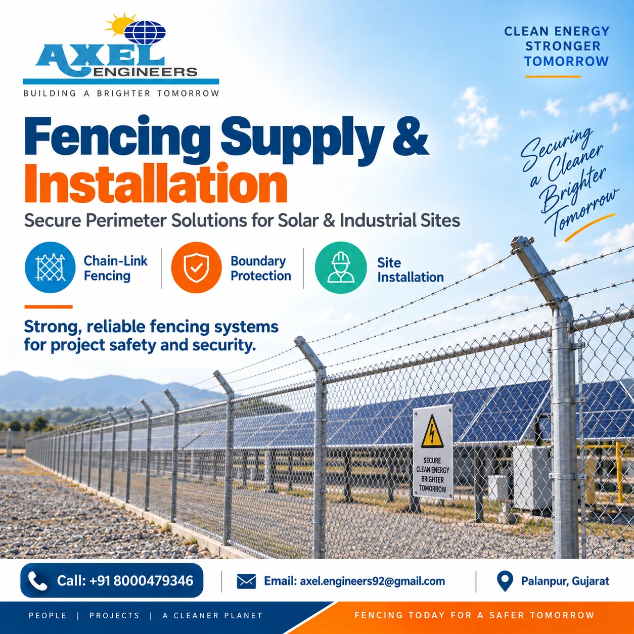 GI Chain-Link Fencing — illustrative promotional graphic