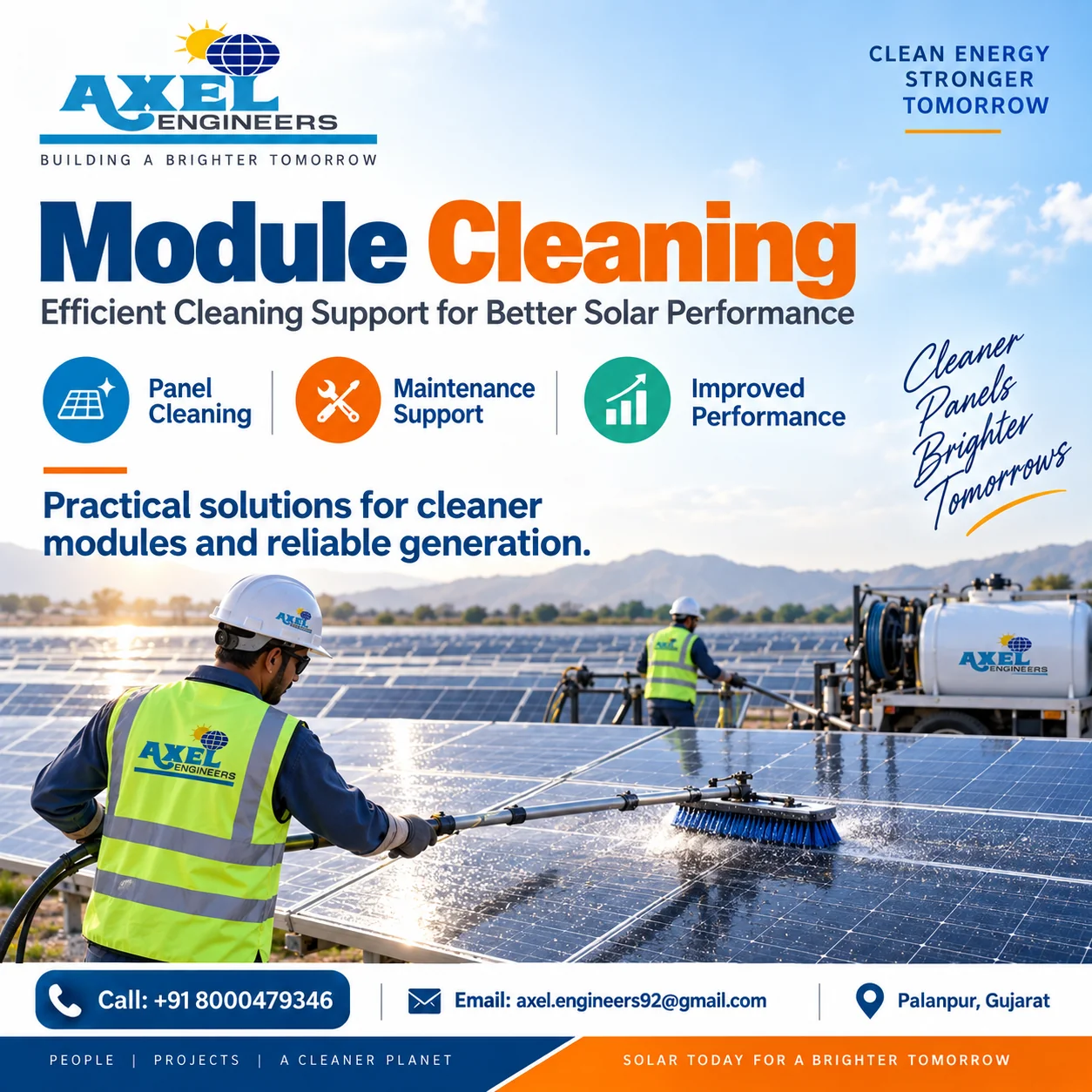Module Cleaning illustrative promotional design