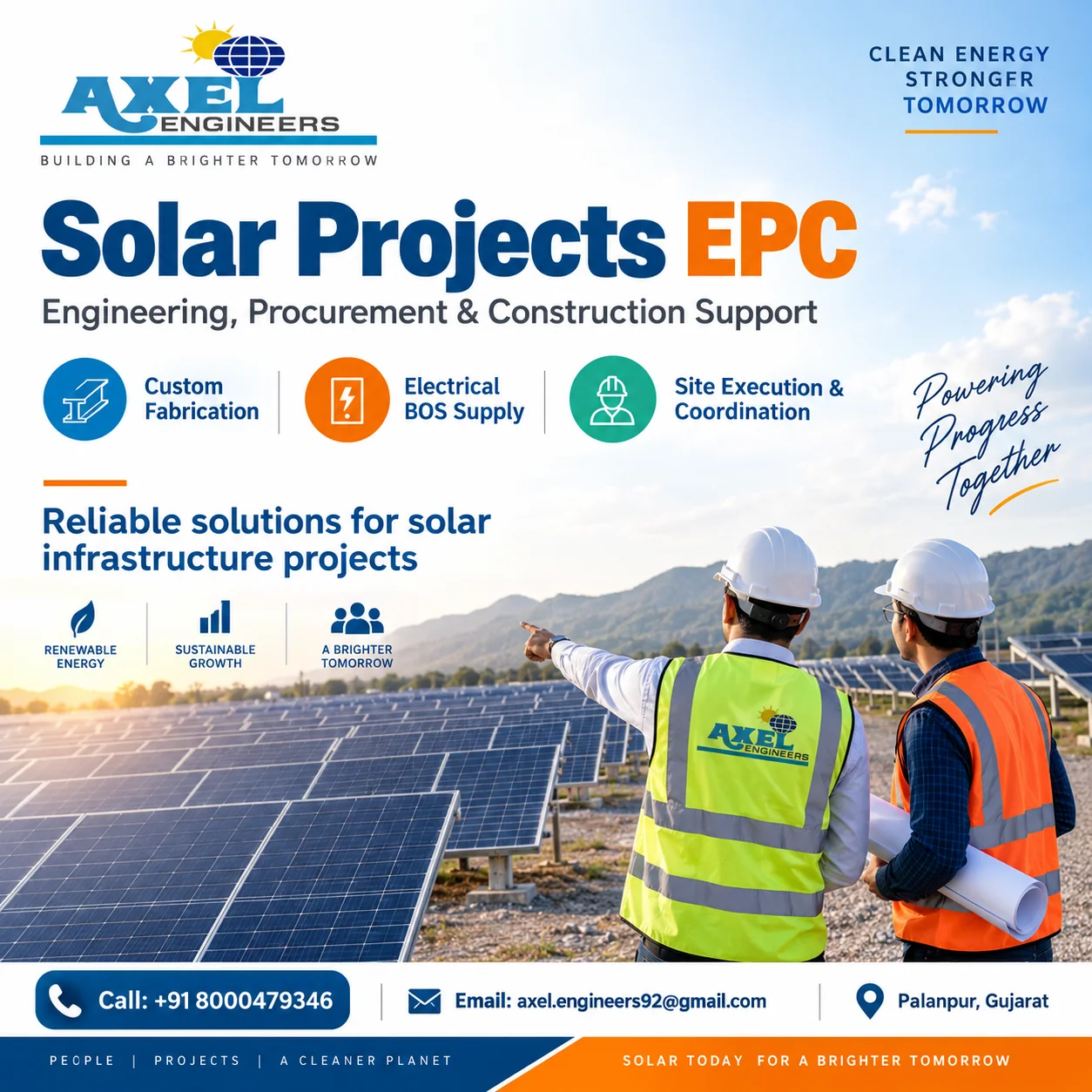 Solar Projects EPC illustrative promotional design