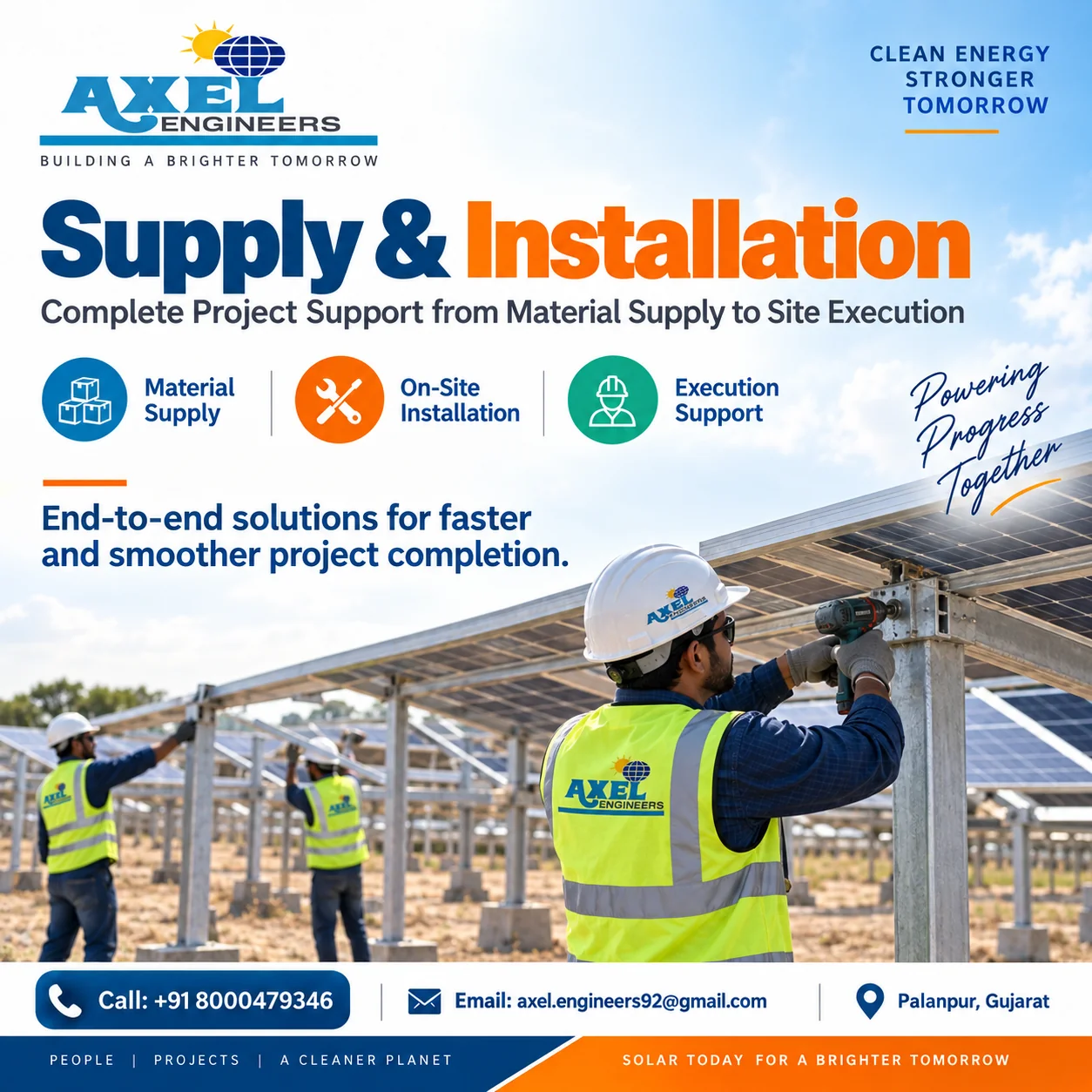 Supply and Installation illustrative promotional design